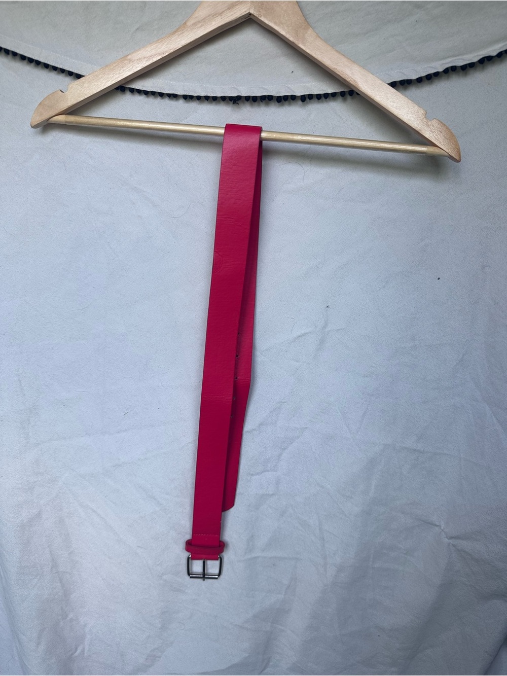 Women’s Red Leather Belt - Classic Adjustable Style